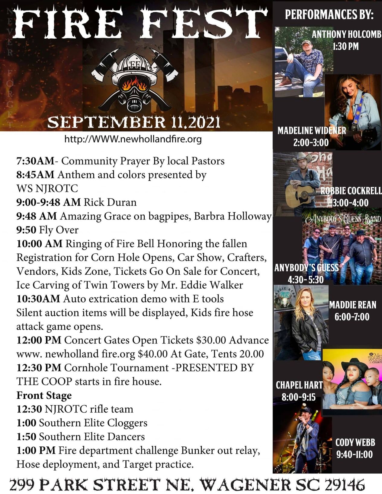 fire fest schedule